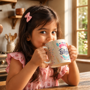 Personalised Photo Mug with Name – White Ceramic Coffee Mug
