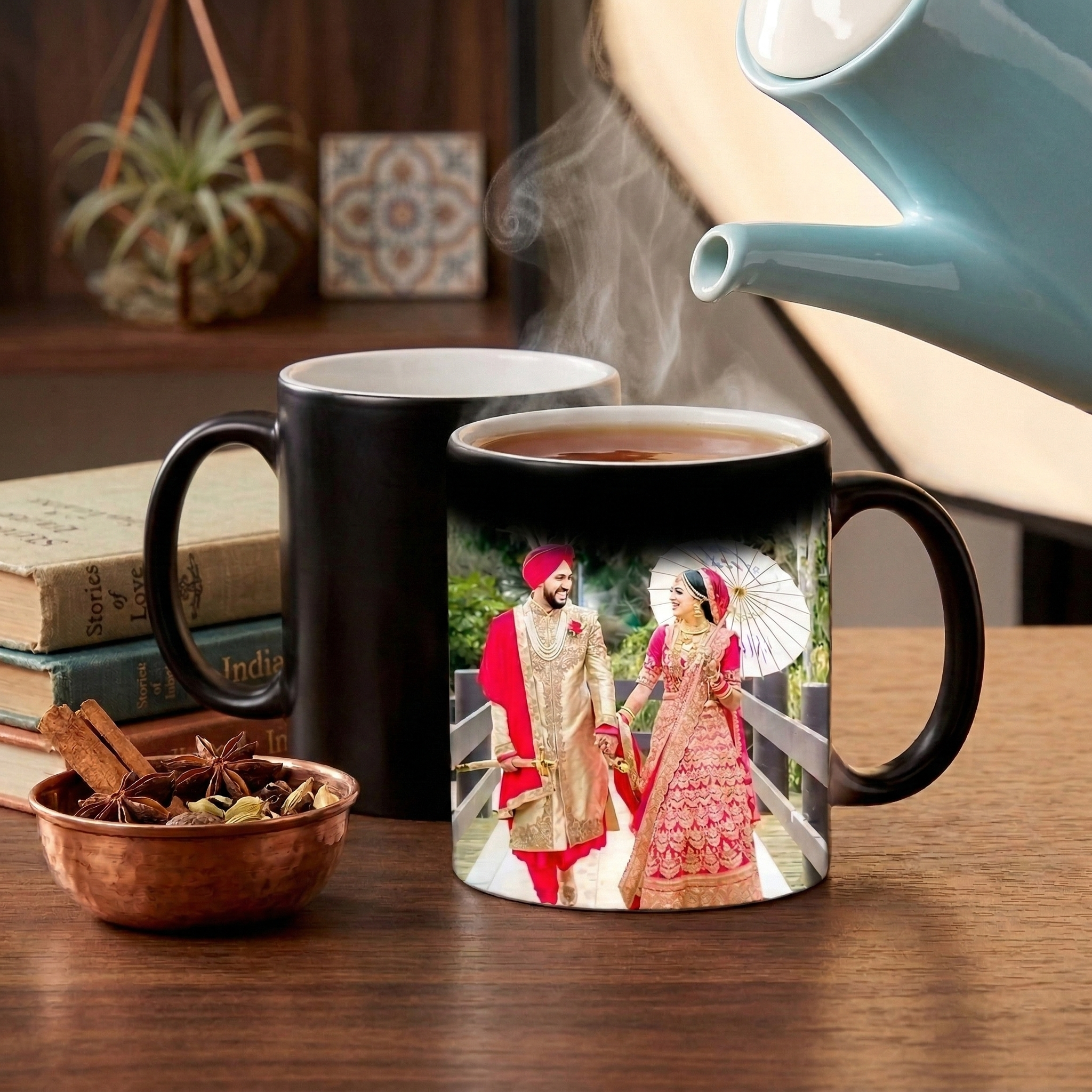Personalised Magic Glitter Photo Mug – Classic Handle