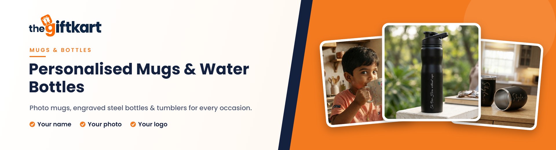 Personalised Mugs & Water Bottles – TheGiftKart